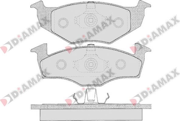 Diamax N09101 - Тормозные колодки, дисковые, комплект autospares.lv