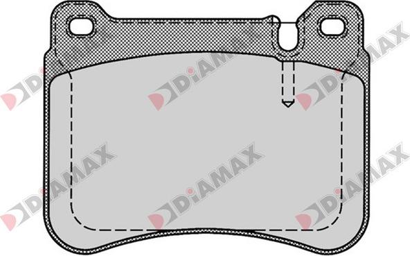 Diamax N09108 - Тормозные колодки, дисковые, комплект autospares.lv