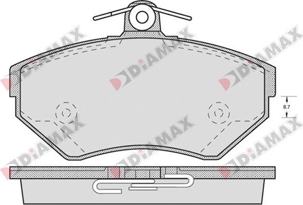 Diamax N09102 - Тормозные колодки, дисковые, комплект autospares.lv