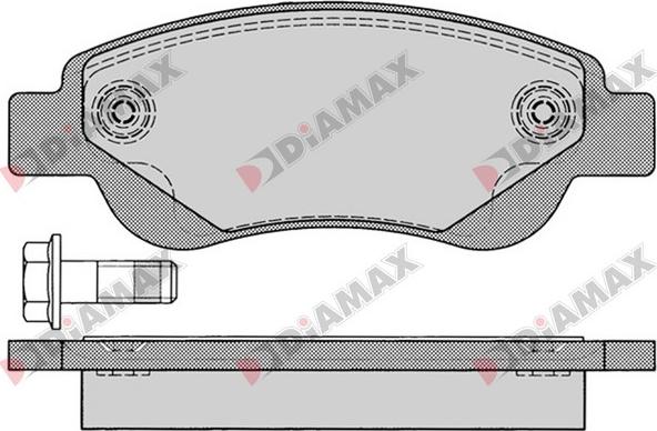 Diamax N09107 - Тормозные колодки, дисковые, комплект autospares.lv