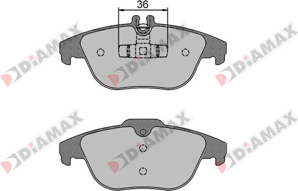 Diamax N09110 - Тормозные колодки, дисковые, комплект autospares.lv