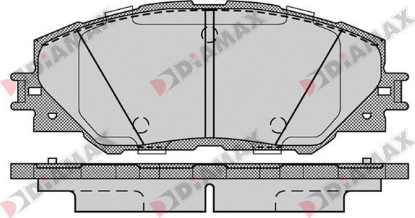 Diamax N09117 - Тормозные колодки, дисковые, комплект autospares.lv