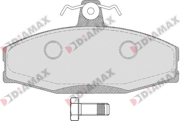 Diamax N09185 - Тормозные колодки, дисковые, комплект autospares.lv