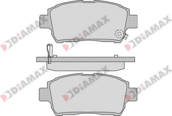 Diamax N09186 - Тормозные колодки, дисковые, комплект autospares.lv