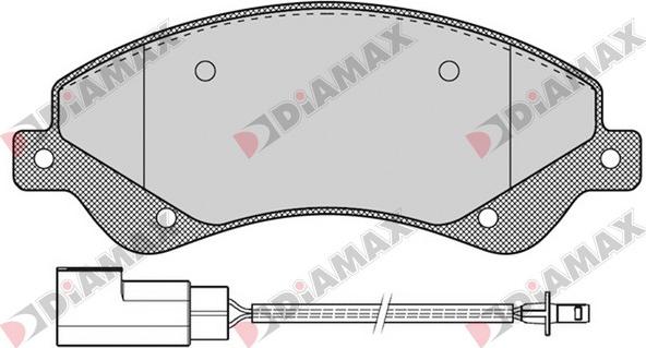 Diamax N09187 - Тормозные колодки, дисковые, комплект autospares.lv