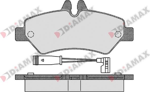 Diamax N09134 - Тормозные колодки, дисковые, комплект autospares.lv