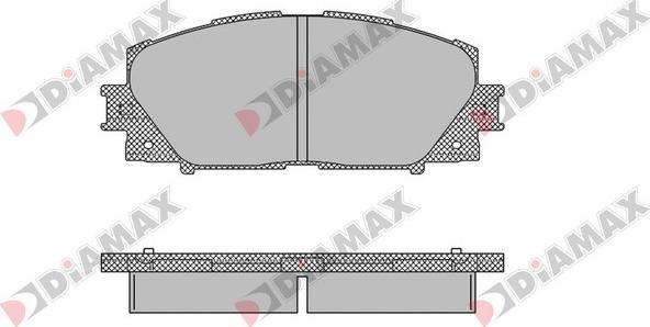 Diamax N09136 - Тормозные колодки, дисковые, комплект autospares.lv