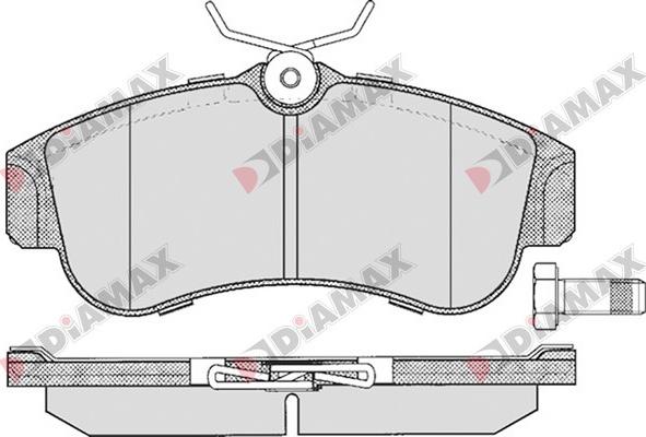 Diamax N09131 - Тормозные колодки, дисковые, комплект autospares.lv