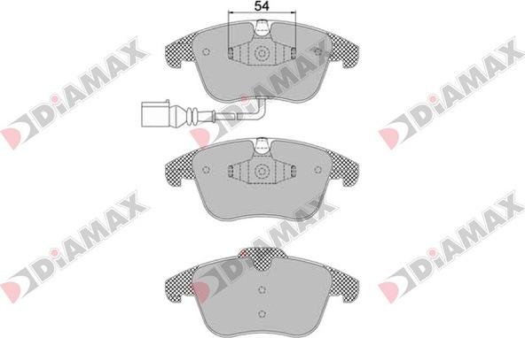 Diamax N09122 - Тормозные колодки, дисковые, комплект autospares.lv