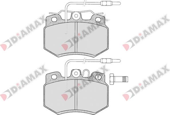 Diamax N09174 - Тормозные колодки, дисковые, комплект autospares.lv