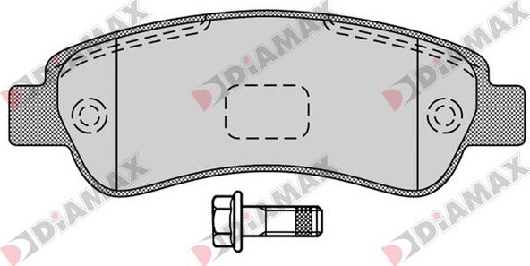 Diamax N09176 - Тормозные колодки, дисковые, комплект autospares.lv