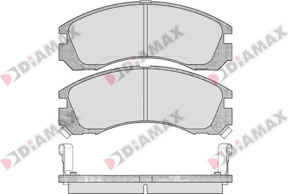 Diamax N09170 - Тормозные колодки, дисковые, комплект autospares.lv