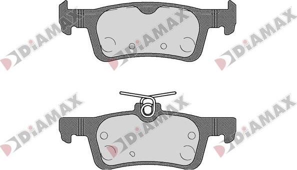 Diamax N09842 - Тормозные колодки, дисковые, комплект autospares.lv