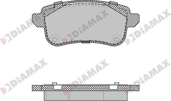 Diamax N09859 - Тормозные колодки, дисковые, комплект autospares.lv