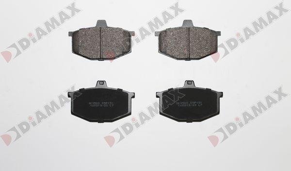 Diamax N09850 - Тормозные колодки, дисковые, комплект autospares.lv