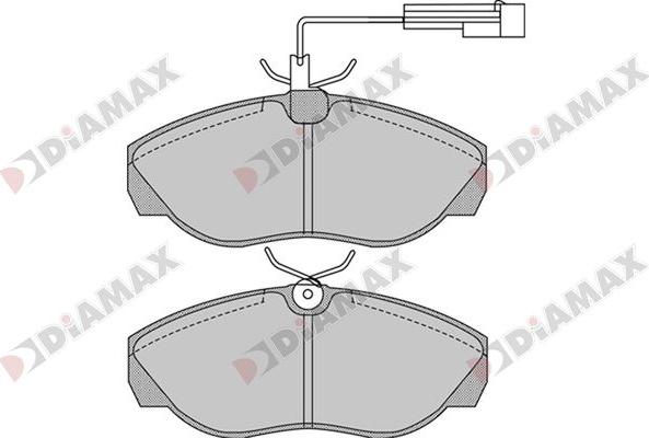 Diamax N09866 - Тормозные колодки, дисковые, комплект autospares.lv