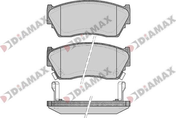 Diamax N09806 - Тормозные колодки, дисковые, комплект autospares.lv