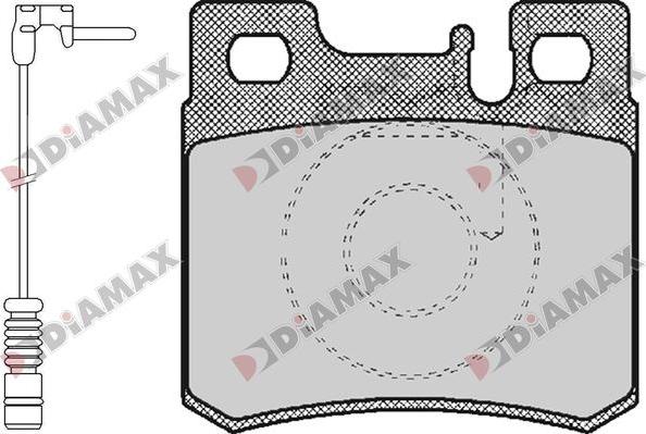 Diamax N09819A - Тормозные колодки, дисковые, комплект autospares.lv