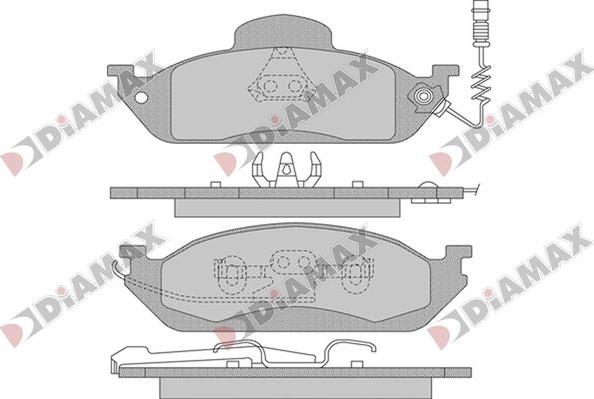 Diamax N09812 - Тормозные колодки, дисковые, комплект autospares.lv