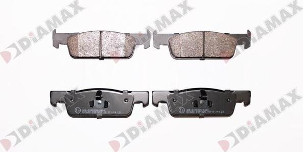 Diamax N09889 - Тормозные колодки, дисковые, комплект autospares.lv