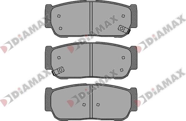 Diamax N09839 - Тормозные колодки, дисковые, комплект autospares.lv