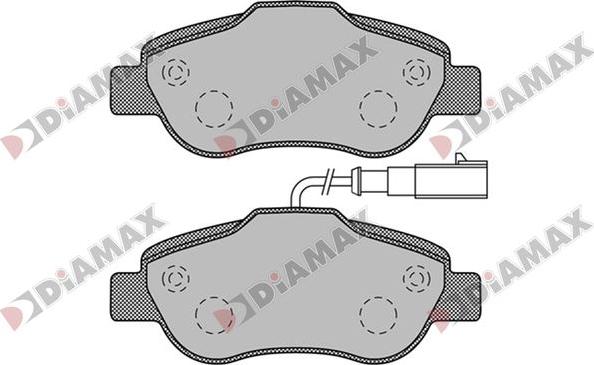 Diamax N09834 - Тормозные колодки, дисковые, комплект autospares.lv