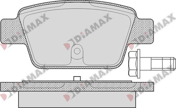 Diamax N09838 - Тормозные колодки, дисковые, комплект autospares.lv