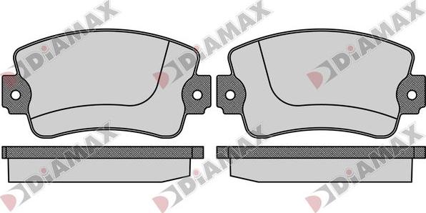 Diamax N09825 - Тормозные колодки, дисковые, комплект autospares.lv