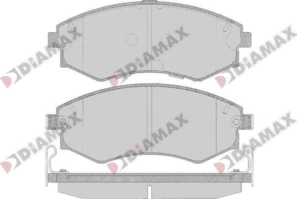 Diamax N09826 - Тормозные колодки, дисковые, комплект autospares.lv