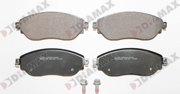 Diamax N09828 - Тормозные колодки, дисковые, комплект autospares.lv