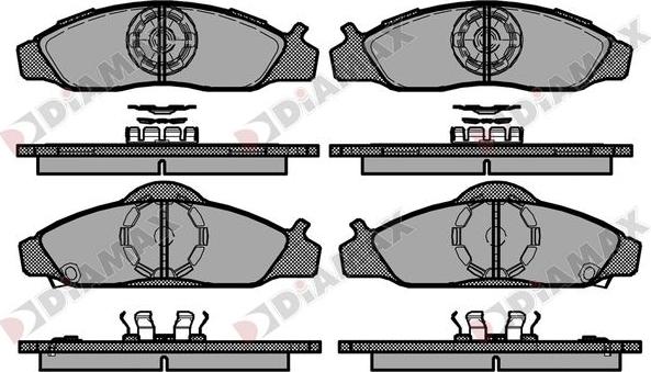 Diamax N09879 - Тормозные колодки, дисковые, комплект autospares.lv