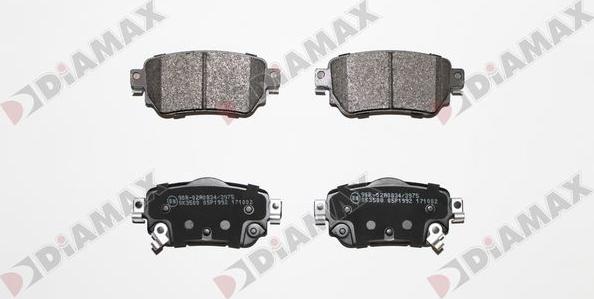 Diamax N09878 - Тормозные колодки, дисковые, комплект autospares.lv