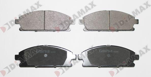 Diamax N09872 - Тормозные колодки, дисковые, комплект autospares.lv