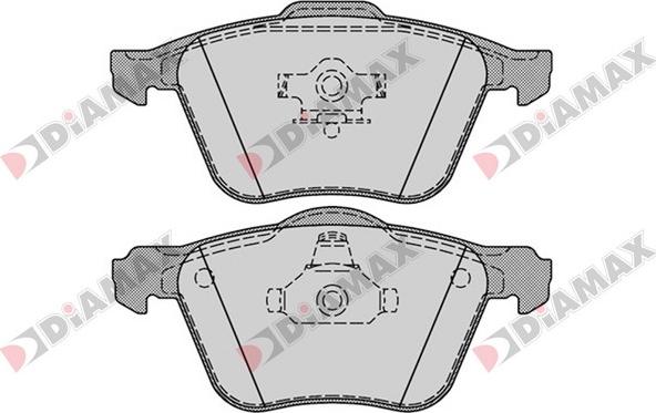 Diamax N09399 - Тормозные колодки, дисковые, комплект autospares.lv