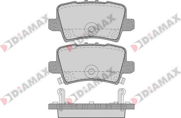 Diamax N09396 - Тормозные колодки, дисковые, комплект autospares.lv