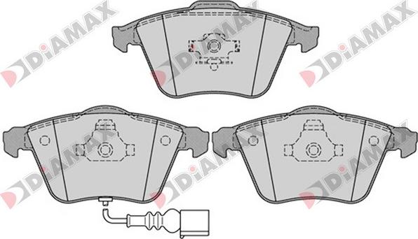 Diamax N09393 - Тормозные колодки, дисковые, комплект autospares.lv