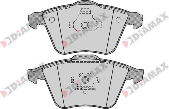 Diamax N09397 - Тормозные колодки, дисковые, комплект autospares.lv