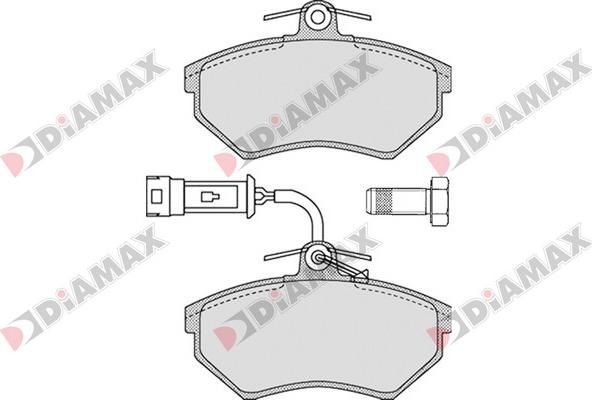 Diamax N09340 - Тормозные колодки, дисковые, комплект autospares.lv