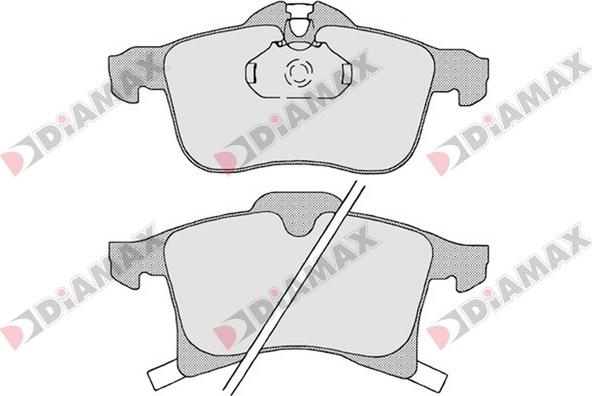 Diamax N09354 - Тормозные колодки, дисковые, комплект autospares.lv