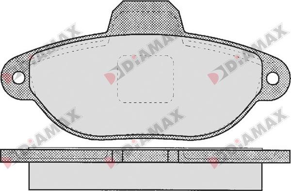 Diamax N09350 - Тормозные колодки, дисковые, комплект autospares.lv