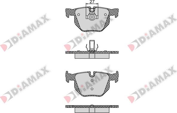 Diamax N09353 - Тормозные колодки, дисковые, комплект autospares.lv