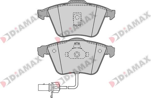 Diamax N09369 - Тормозные колодки, дисковые, комплект autospares.lv