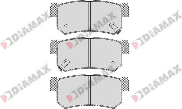 Diamax N09362 - Тормозные колодки, дисковые, комплект autospares.lv