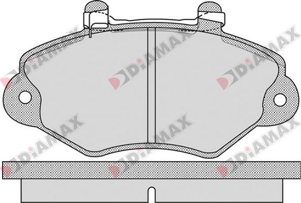 Diamax N09309 - Тормозные колодки, дисковые, комплект autospares.lv