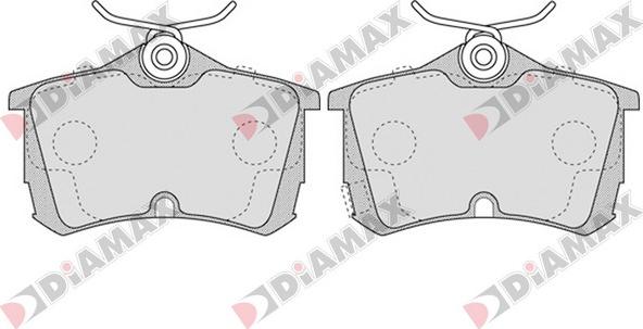 Diamax N09300 - Тормозные колодки, дисковые, комплект autospares.lv