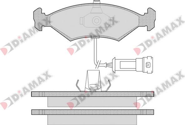 Diamax N09318 - Тормозные колодки, дисковые, комплект autospares.lv