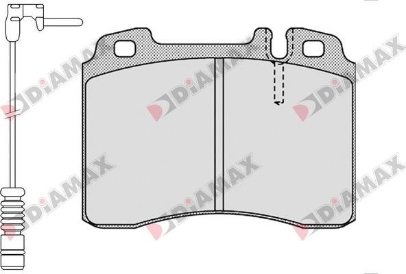 Diamax N09336A - Тормозные колодки, дисковые, комплект autospares.lv