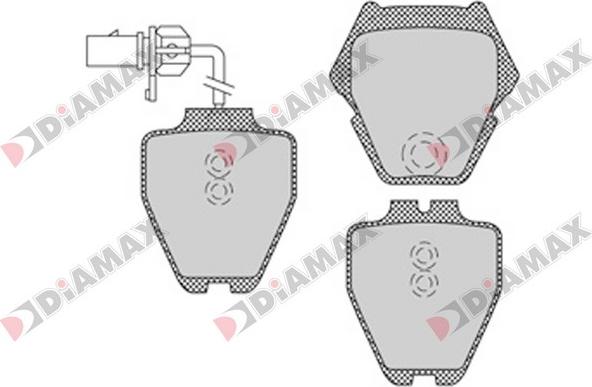 Diamax N09332 - Тормозные колодки, дисковые, комплект autospares.lv