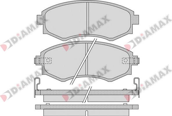 Diamax N09321 - Тормозные колодки, дисковые, комплект autospares.lv