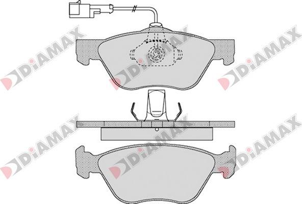 Diamax N09322 - Тормозные колодки, дисковые, комплект autospares.lv